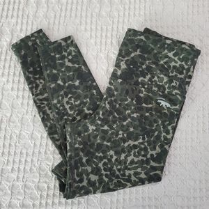 Running Bare | Forest Green Camo/Animal Print Running Leggings